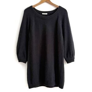 IT’S Color Paper Long Sleeve Fluffy Sweater Dress